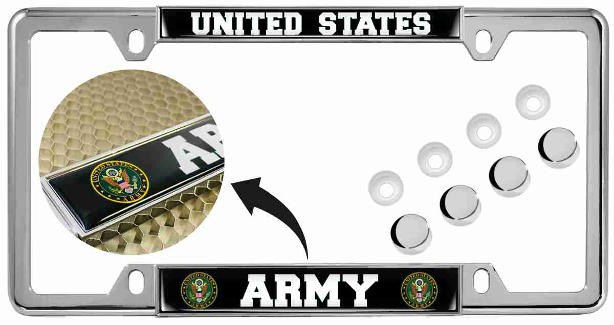 U.S. Army - Car Metal License Plate Frame
